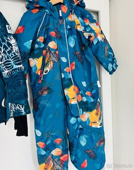 Zimní bundy, oteplováky a kombinéza, vel. 104, 110 - 4