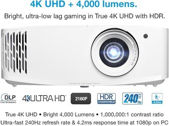 Optoma UHD38x - 4K projektor - 4000 ANSI lm - 4