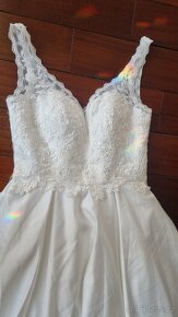 Krásné svatební šaty - nové vel. 42-44 - 4