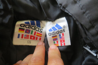 Adidas černé oteplováky 128 s laclem a nastavitelnými kšanda - 4