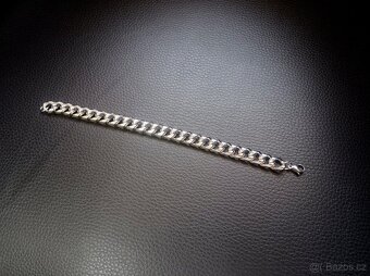 NOVÝ Curb Pancer náramek z chirurgické oceli š. 10 mm - 4