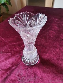 Sada 2 váziček z broušeného skla - 4