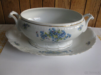 Starý porcelánový servis,strarožitná mísa na polévku,mísa - 4