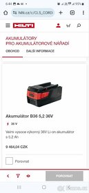 HILTI AKUMULÁTOR B36 5,2 36V
- 4