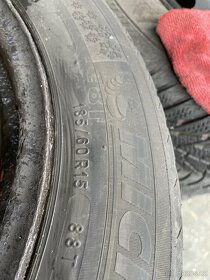 Plech disky 5x100 včetně zimních pneu 185/60 R15 - 4