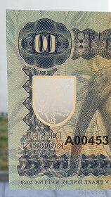 Bankovka 10 korun OBLAST ČECHY PRAHA, číslo A00453, UNC - 4