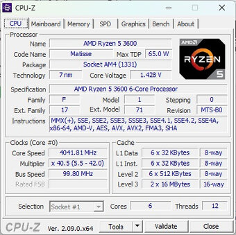 Herní PC - Ryzen 3600, 16GB RAM, 1TB NVME, 5700XT, WIN11 - 4