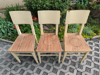 Starožitné kuchyňské selské židle - 30. léta - 4