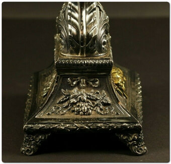 Stříbrná monstrance z 19. století, ostensorio - 4