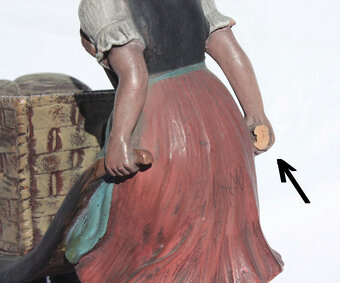Socha soška figura figurka terakota cca rok 1920 - 4