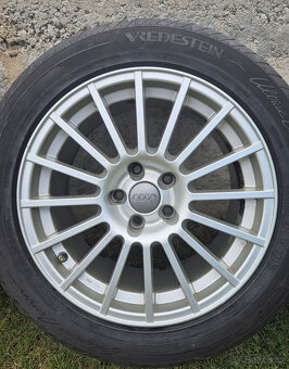 4x ALU Audi 5x112 ET35 + 3x letní pneu 225/55 R17 101Y - 4