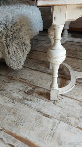 Starý dřevěný konferenční stolek Provence styl - 4