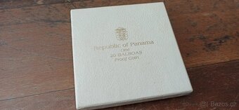Panama 20 Balboas 1974 Proof v etui. - 4
