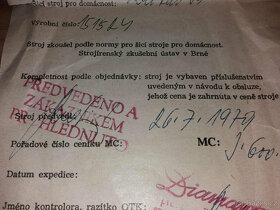 El. šicí stroj VERITAS, pedál, stolek, návody, dokumentace. - 4