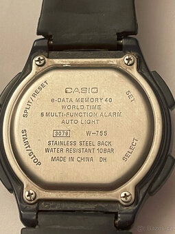 Pánské hodinky Casio Sport W-755, e-data 40 mist, světový ča - 4
