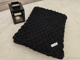 Pletená dětská deka černá - 4
