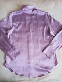 růžová saténová košile, zn.H&M - 4