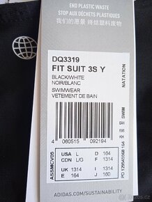 Nové jednodílné plavky Adidas, vel. 164 - 4
