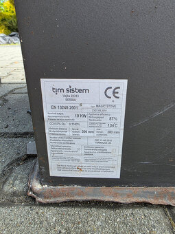 Krbová kamna TIM SISTEM MAGIC STOVE, 10kW, černá - 4