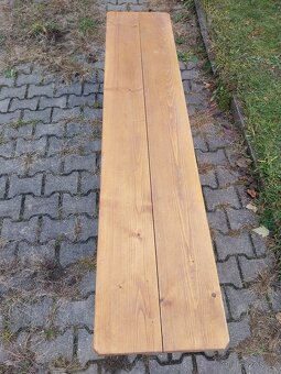 Dřevěná pevná lavice - 4