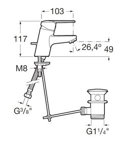 Umyvadlová baterie JIKA Tigo - 4