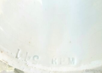 Porcelánový korbel s cínovým víčkem z roku 1900 - 4