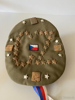 čepice brigadýrka vojenská čepice stará uniforma voják - 4