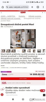 DOVOZ MOŽNÝ dvoupatrová postel se skříní - 4