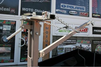 Vozík za čtyřkolku dvounápravový kovový, plechový SHARK WOOD - 4