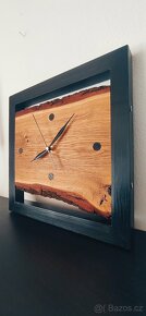 Moderní dekorační dubové hodiny_33x33x3cm - 4