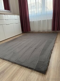 Šedý hebký koberec s vysokým vlasem 160x230 cm - 4