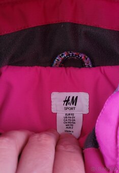 Dívčí zimní bunda H&M, vel. 92-98 - 4