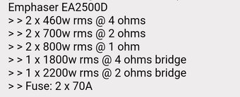 Zesilovac do auta Emphaser EA2500D - 4