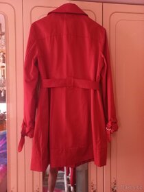 Červený dámský kabát Trenčkot zn.ORSAY - 4