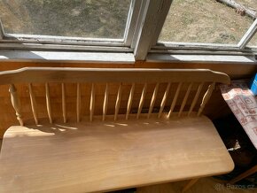 Dřevěná lavice 60-70 léta- selský styl - 4