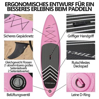 SUP Paddleboard 320cm NOVÝ// RŮŽOVÁ A MODRÁ BARVA - 4