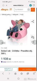 Detsky kozenkovy sedaci vak prasarko // Mekem - 4