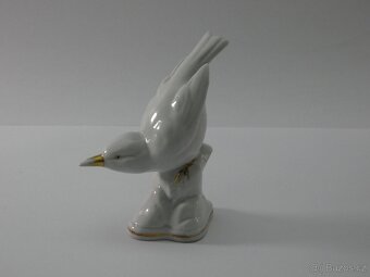 Stáry porcelánový ptáček - 4