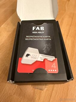 Bezpečnostní cylindrická vložka FAB 4 s knoflíkem - 4