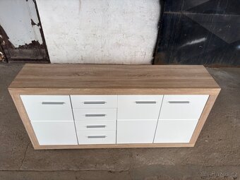 Komoda Sonoma bílý lesk - 4