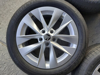 Originál alu kola 17" na Škoda Octavia IV. letní zánovní - 4