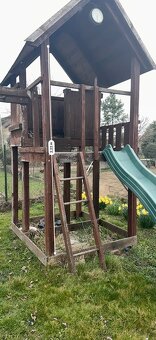 Zahradní domeček, domeček pro děti, skluzavka - 4