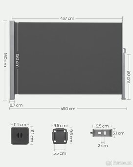 Boční markýza 160x450cm - 4