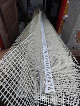 Fasádní lišty, začišťovací 6 mm s tkaninou 2,4 m - 20 kusů - 4