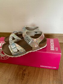 Sandále Birkenstock RIO MF stříbrná barva vel. 25 (160 mm) - 4