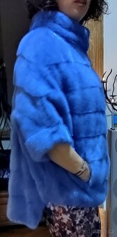 Norkový kožíšek modrý - 4