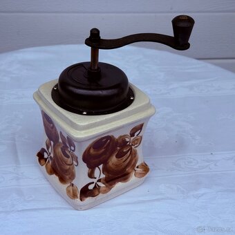 Zdobený keramický mlýnek na kávu - 4
