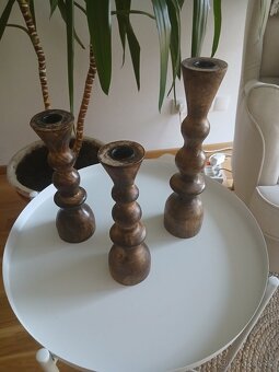 Dřevěné svícny 3 kusy - 4