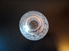 Váza skleněná, broušená (kameny), žardiniéra - 4