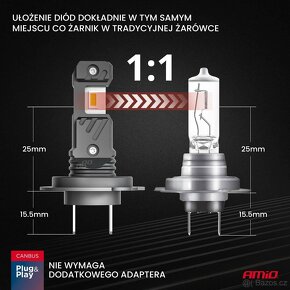 LED žárovky H7 bílá CAN-BUS, 9-18V, 5600LM 2 ks - 4